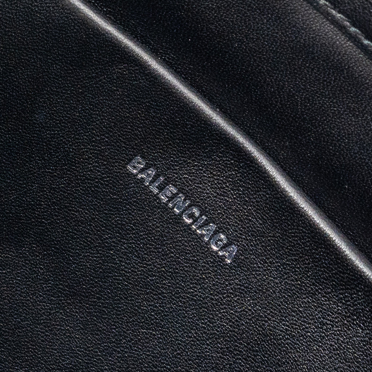 Balenciaga authentic luxury handbag Black leather craftsmanship