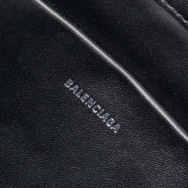 Balenciaga authentic luxury handbag Black leather craftsmanship