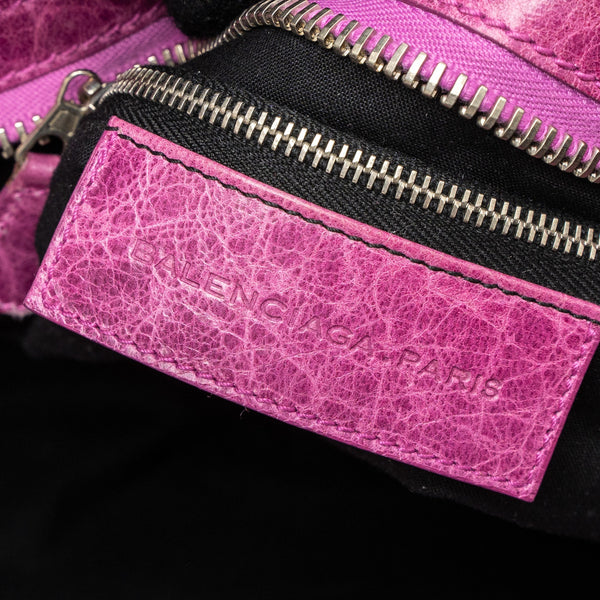 Balenciaga designer handbag leather closeup detail