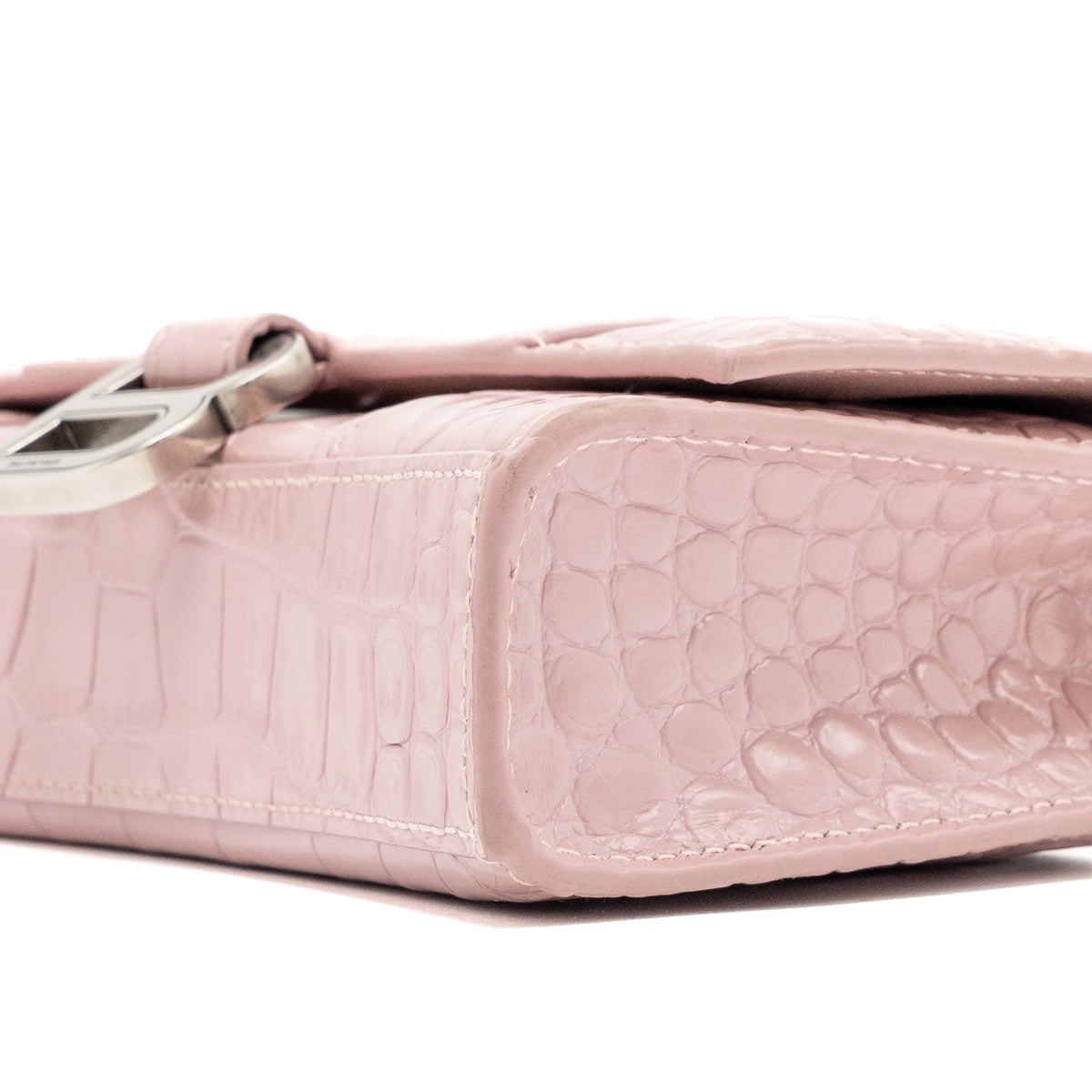 Side view of Balenciaga handbag Pink premium designer bag