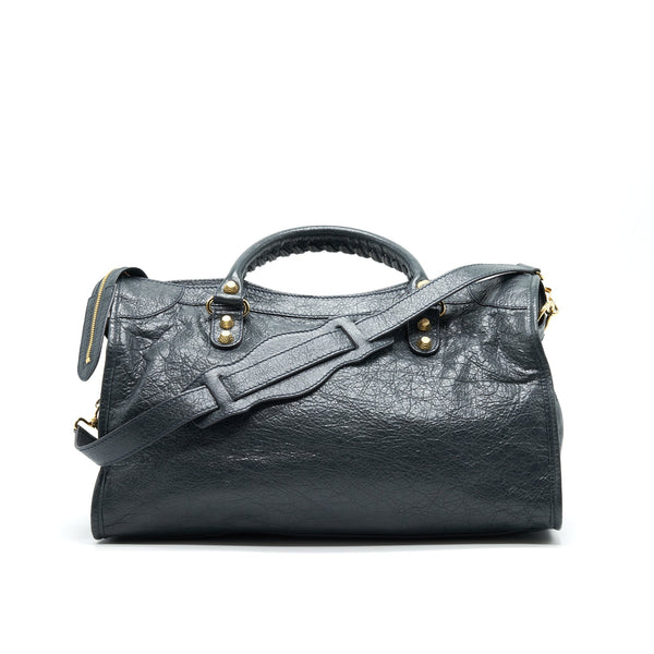 Side view of Balenciaga handbag Grey premium designer bag