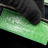 Side view of Balenciaga handbag Green premium designer bag