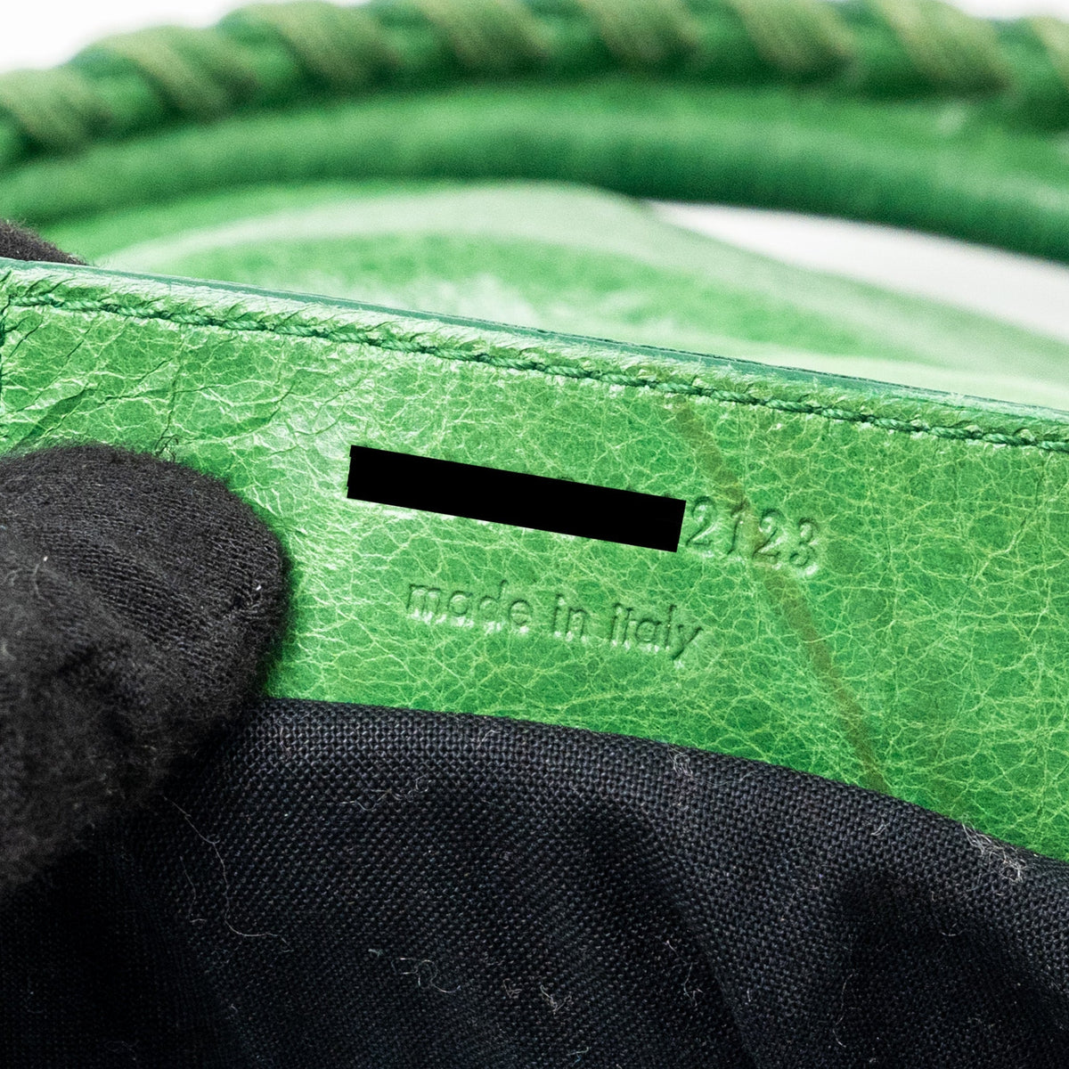 Authentic Balenciaga handbag Green luxury fashion accessory