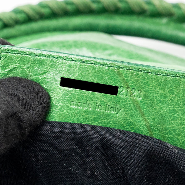 Authentic Balenciaga handbag Green luxury fashion accessory