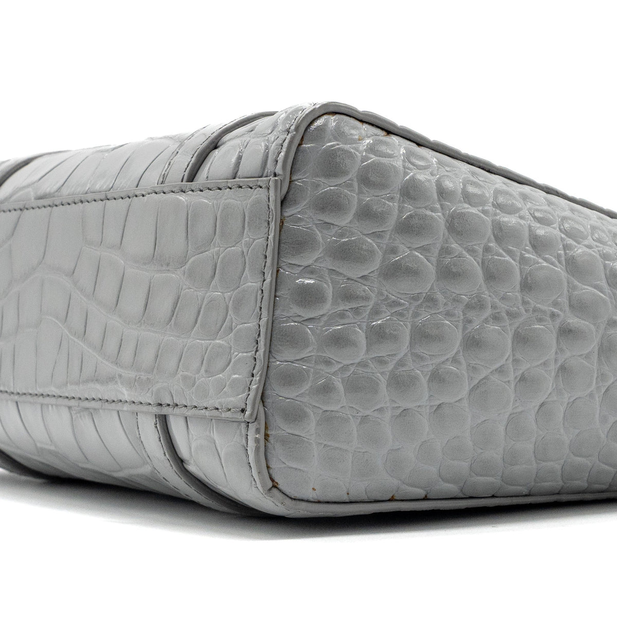 Side view of Balenciaga handbag Grey premium designer bag