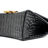 Balenciaga women's handbag Black luxury designer crocodile
