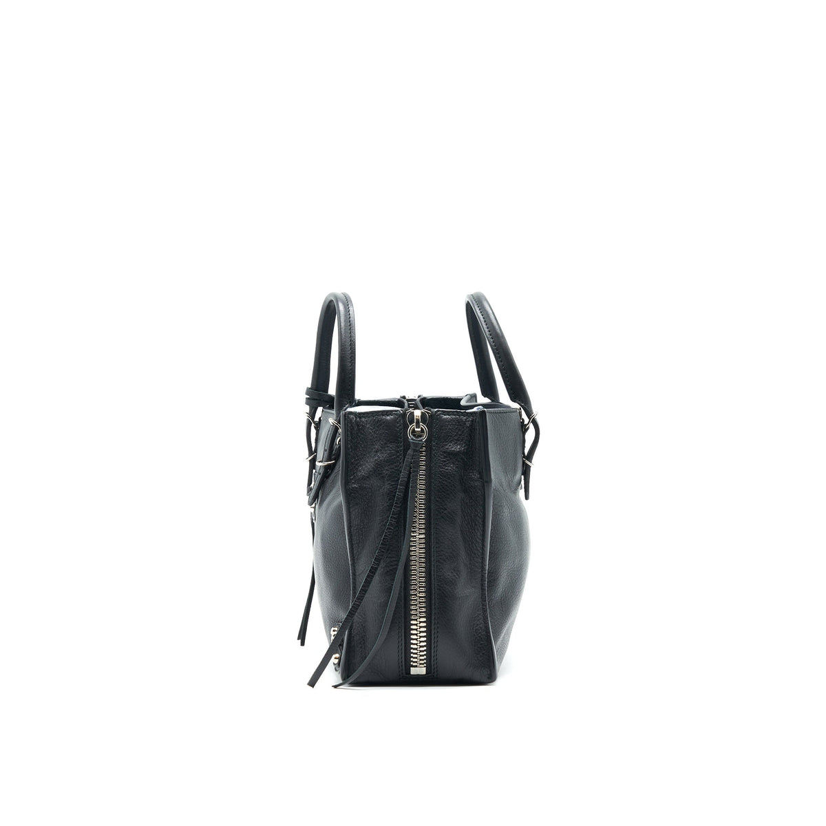 Side view of Balenciaga handbag Black premium designer bag