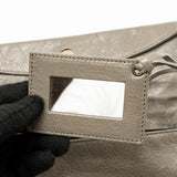 Side view of Balenciaga handbag Grey premium designer bag