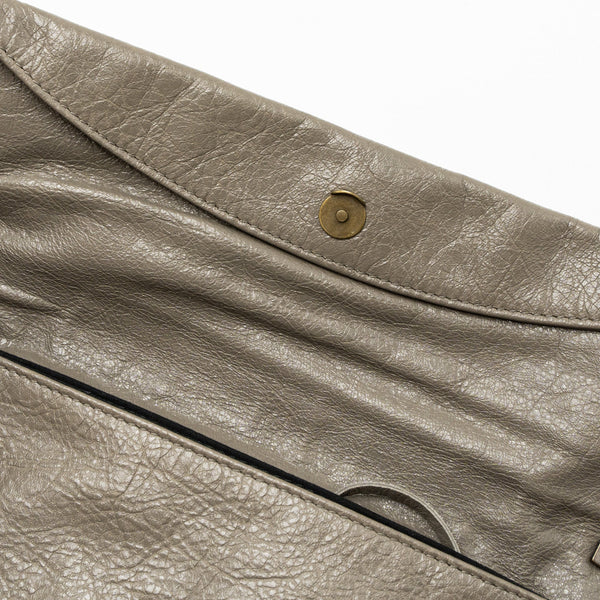 Balenciaga authentic luxury handbag Grey leather craftsmanship