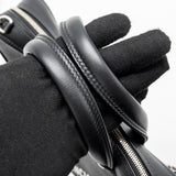 Side view of Balenciaga handbag Black premium designer bag