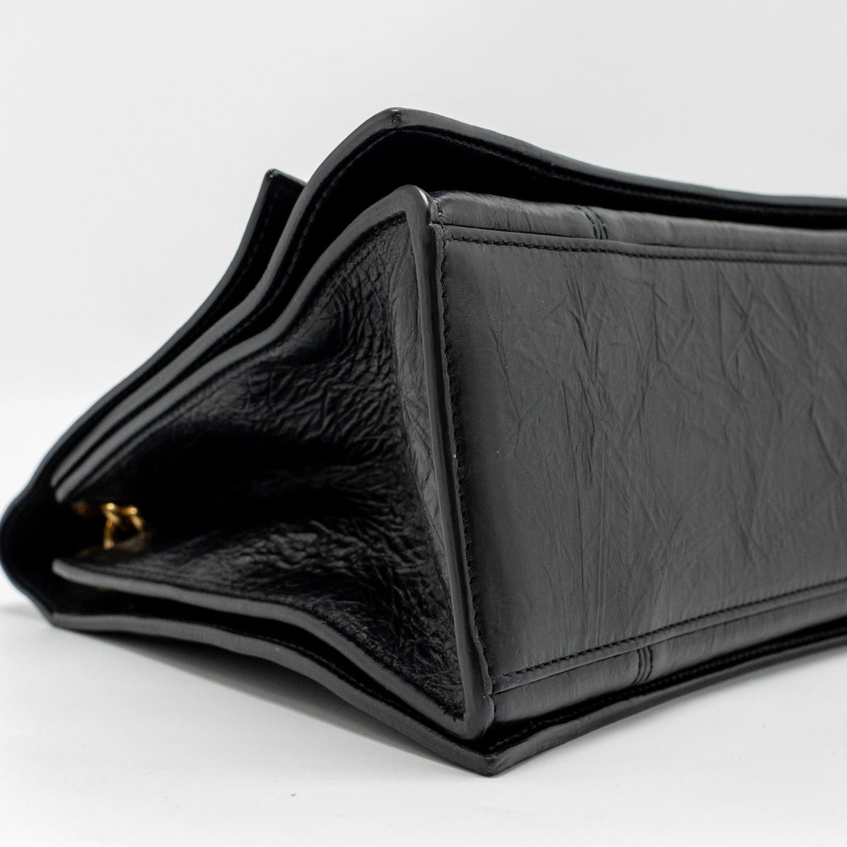 Balenciaga designer handbag calf closeup detail