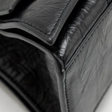 Side view of Balenciaga handbag Black premium designer bag