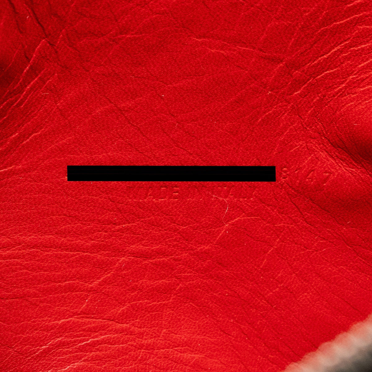 Balenciaga designer handbag calf closeup detail