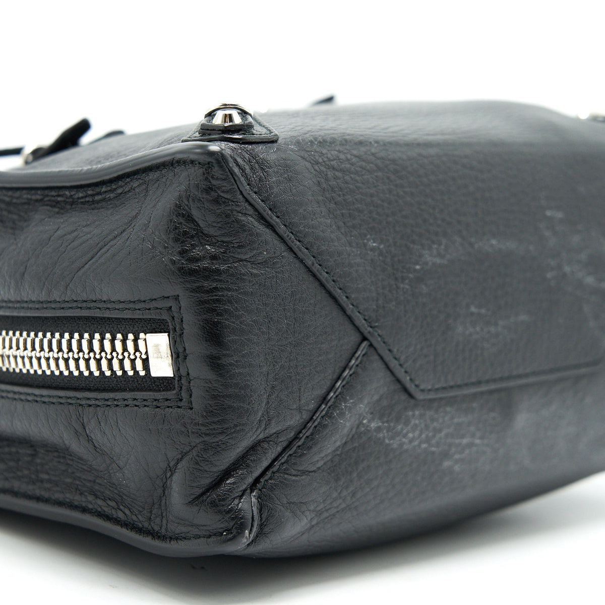 Balenciaga authentic luxury handbag Black leather craftsmanship
