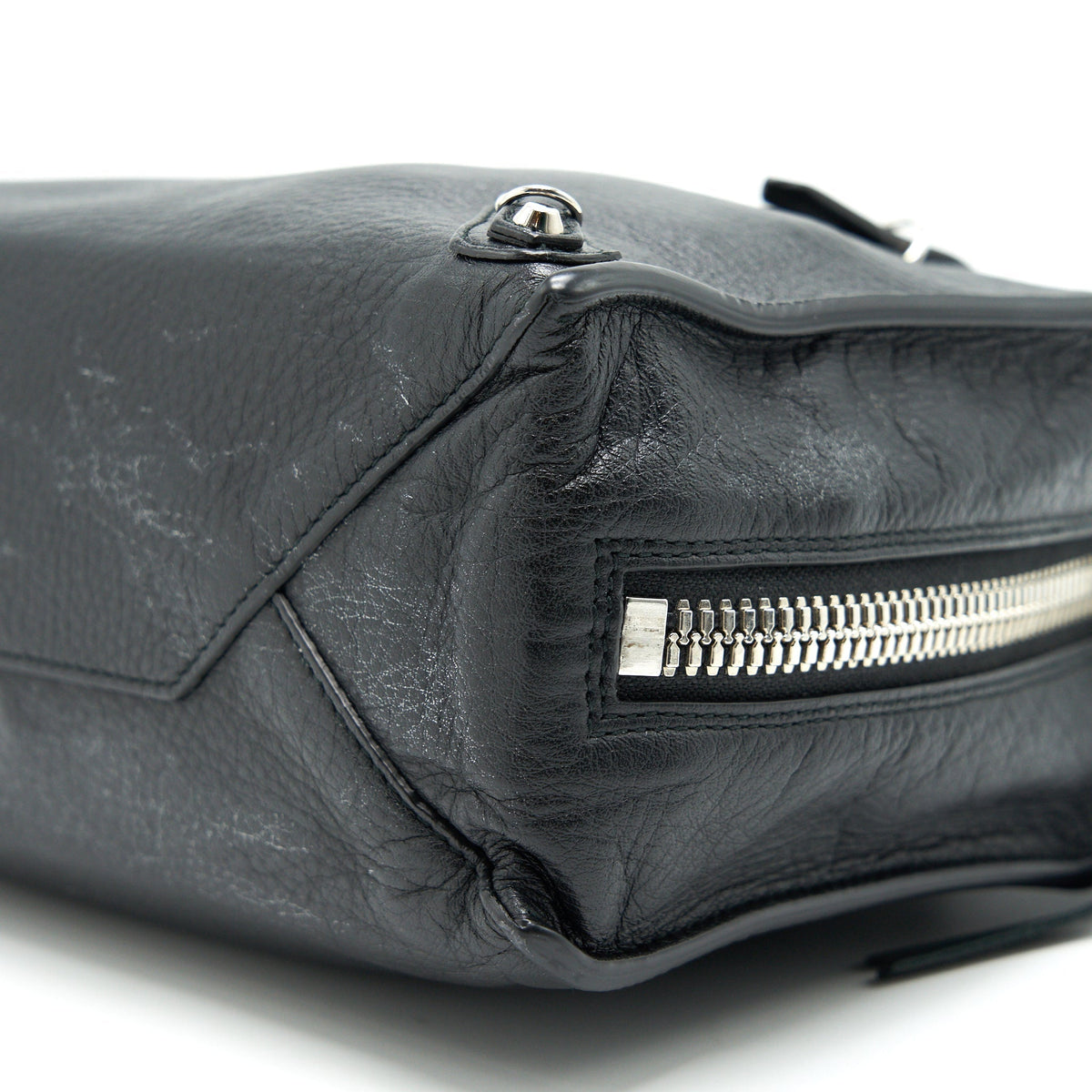 Balenciaga designer handbag leather closeup detail