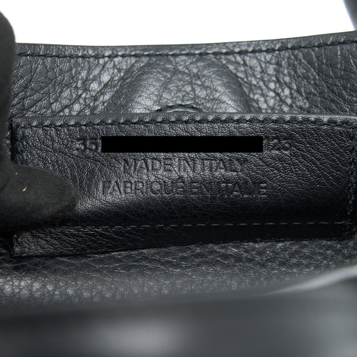 Side view of Balenciaga handbag Black premium designer bag