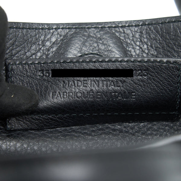 Side view of Balenciaga handbag Black premium designer bag
