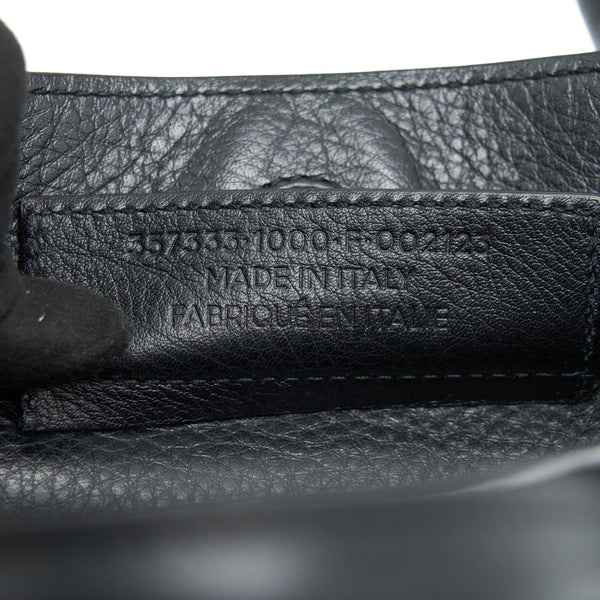 Balenciaga authentic luxury handbag Black leather craftsmanship