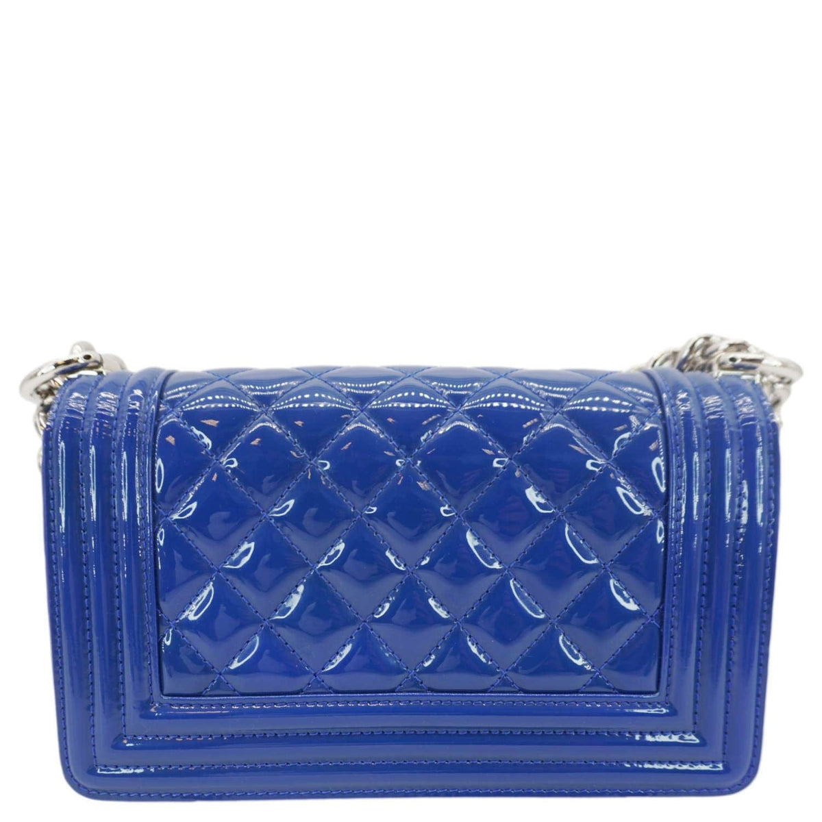 Chanel Bags Chanel Boy Flap Small Plexiglass Patent Leather Crossbody Bag Blue Premium Designer Shoulder Bag