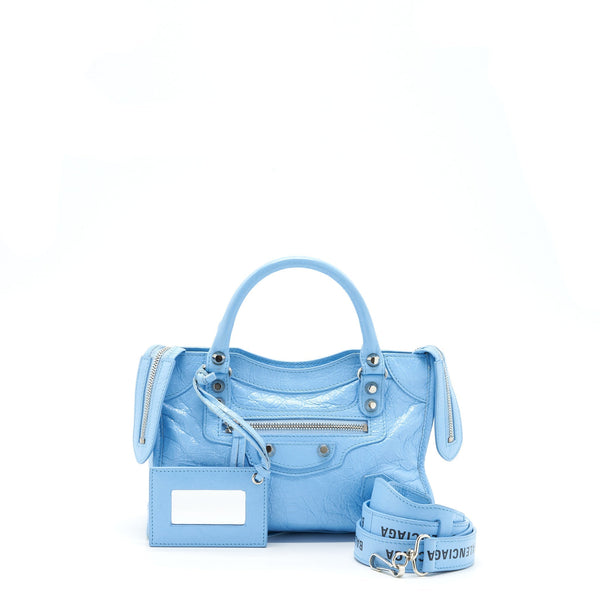 Balenciaga women's handbag Blue luxury designer leather