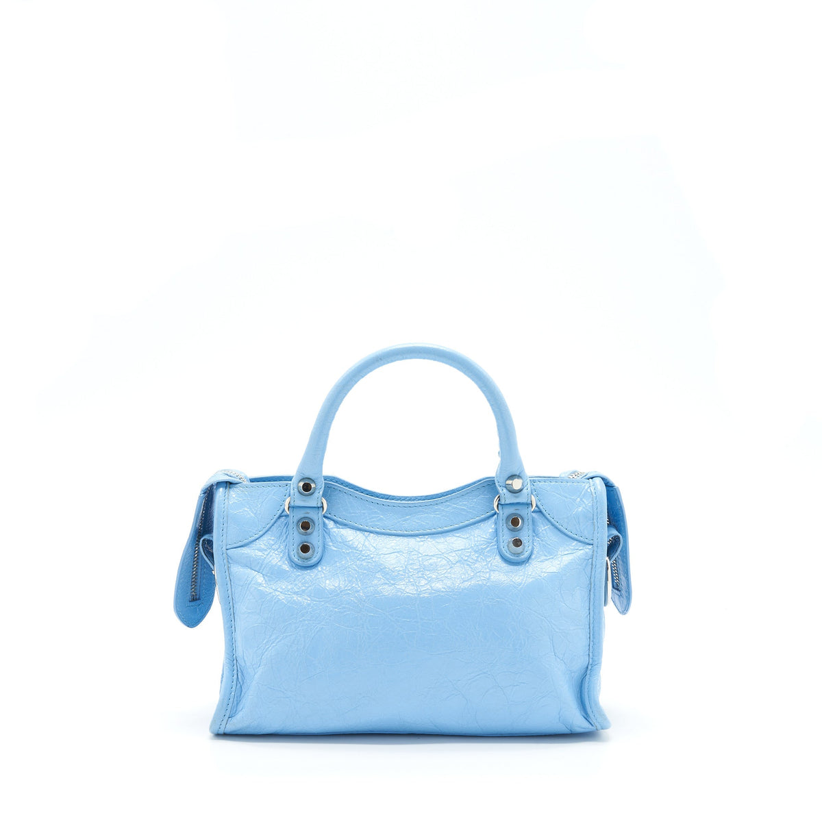 Balenciaga women's handbag Blue luxury designer leather