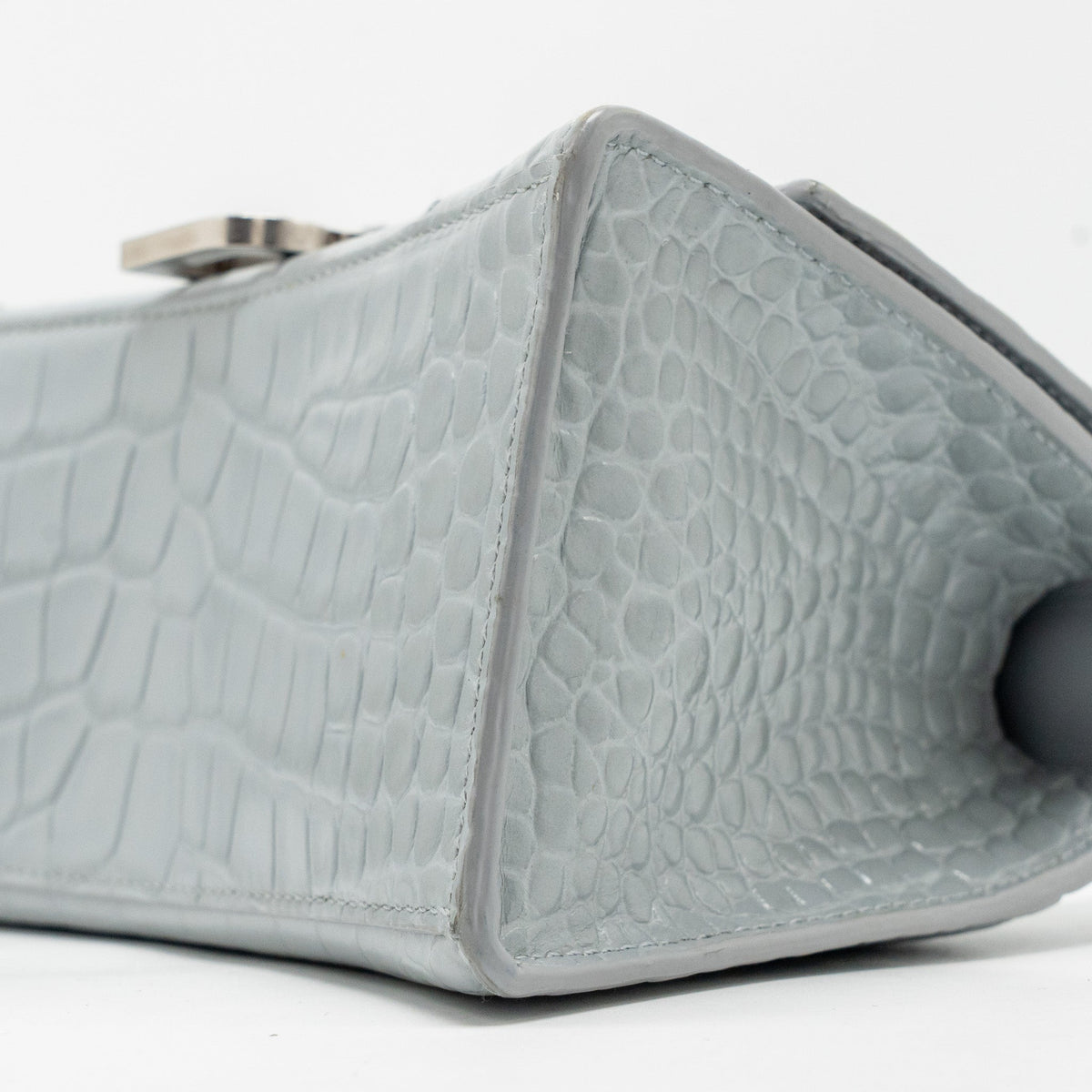 Side view of Balenciaga handbag Grey premium designer bag