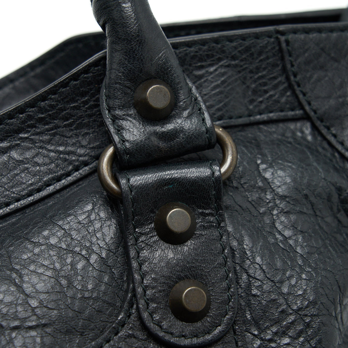 Balenciaga designer handbag leather closeup detail