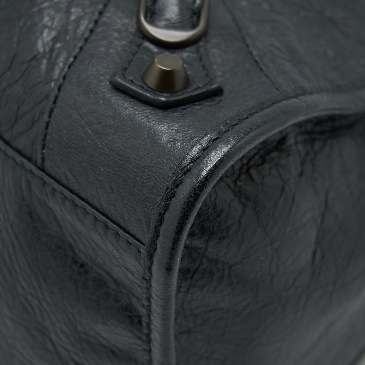 Balenciaga designer handbag leather closeup detail