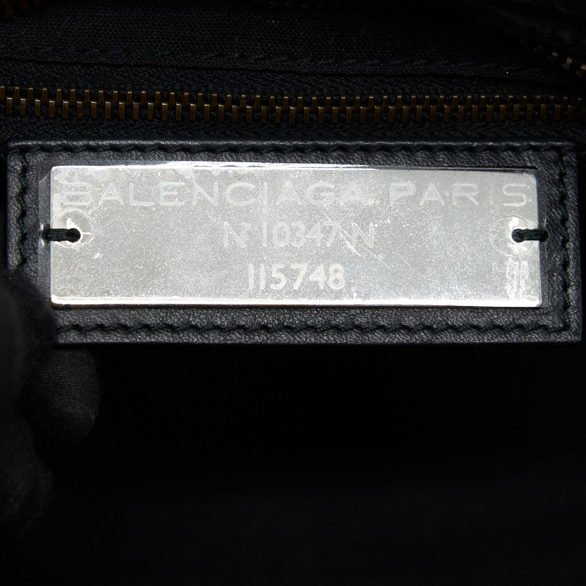 Side view of Balenciaga handbag Black premium designer bag