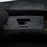 Balenciaga authentic luxury handbag Black leather craftsmanship