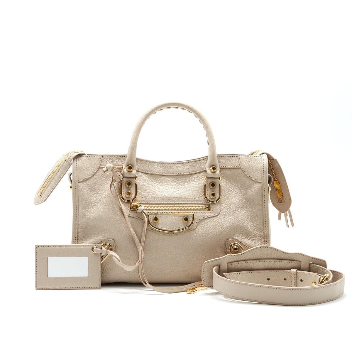 Balenciaga women's handbag Beige luxury designer leather