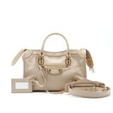 Balenciaga women's handbag Beige luxury designer leather