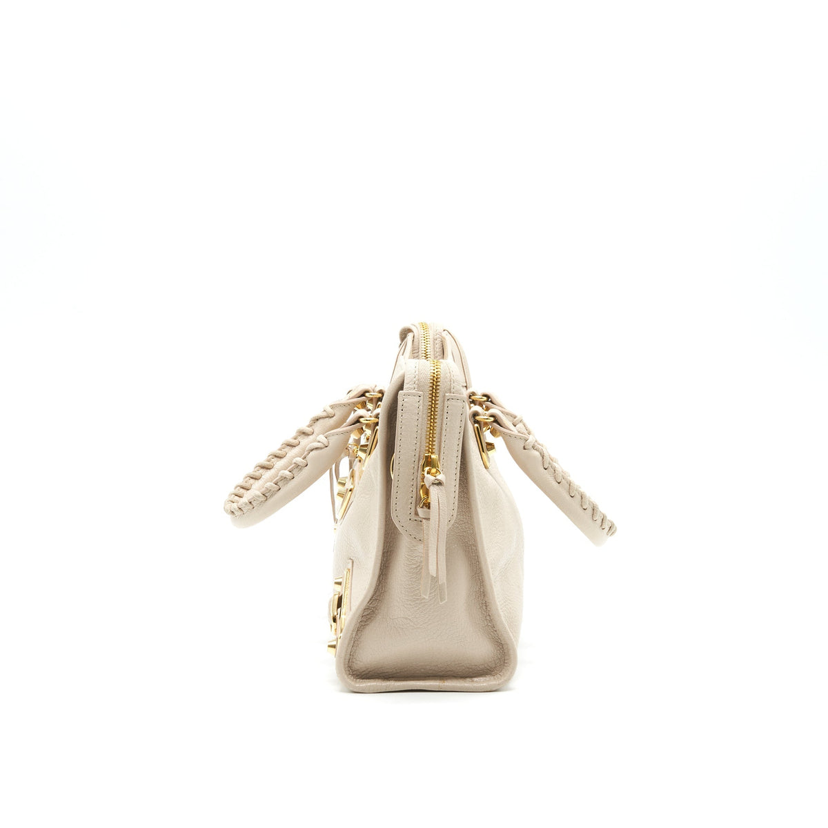 Balenciaga women's handbag Beige luxury designer leather