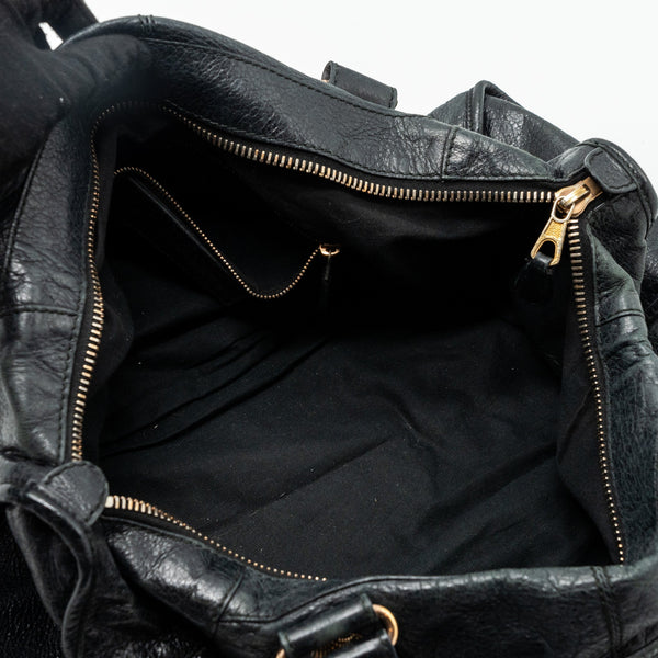 Balenciaga designer handbag leather closeup detail