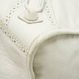 Balenciaga authentic luxury handbag White leather craftsmanship