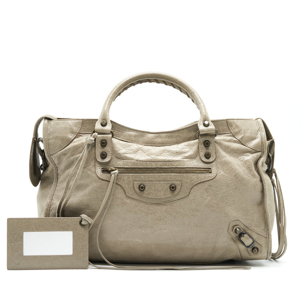 Balenciaga women's handbag Grey luxury designer leather