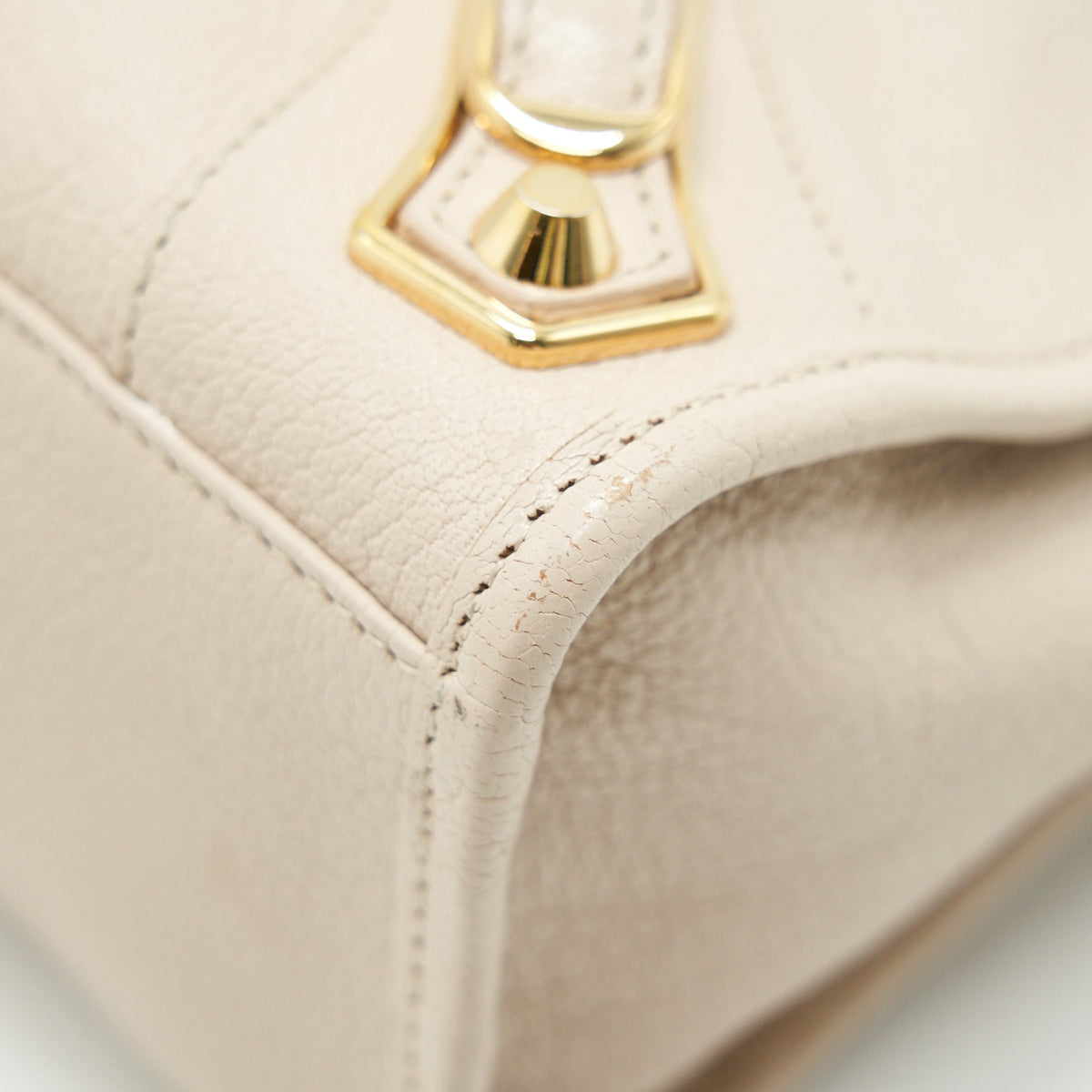 Balenciaga designer handbag leather closeup detail