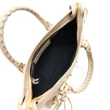 Side view of Balenciaga handbag Beige premium designer bag