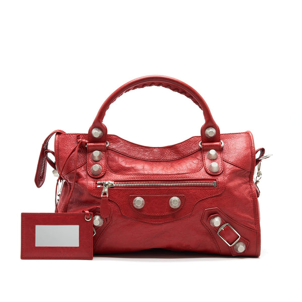 Balenciaga women's handbag Red luxury designer leather