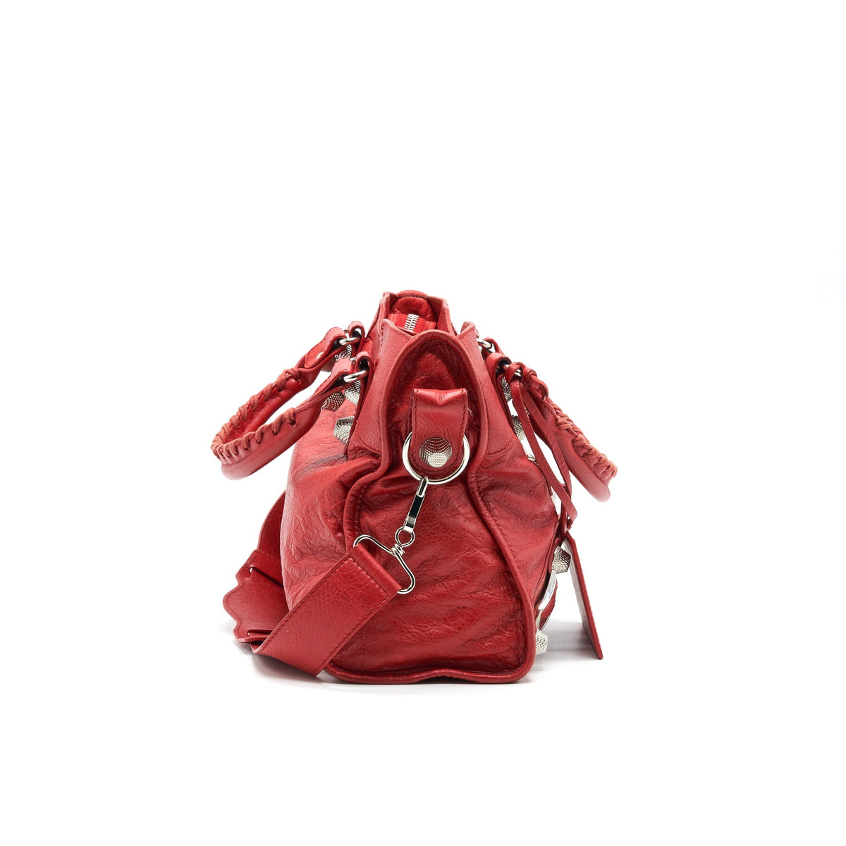 Balenciaga designer handbag leather closeup detail