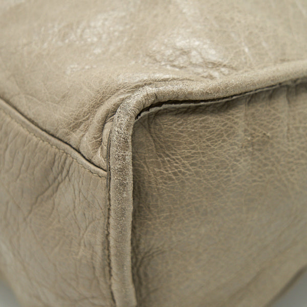 Side view of Balenciaga handbag Grey premium designer bag