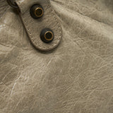 Balenciaga authentic luxury handbag Grey leather craftsmanship