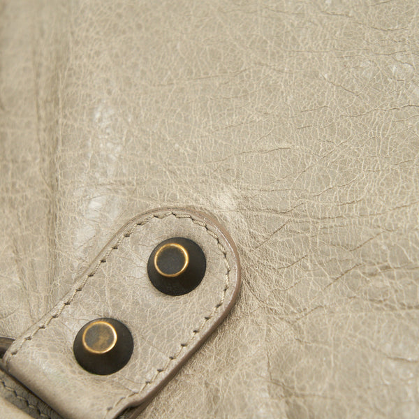 Balenciaga designer handbag leather closeup detail