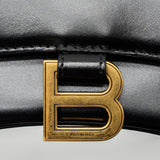 Balenciaga authentic luxury handbag Black calf craftsmanship