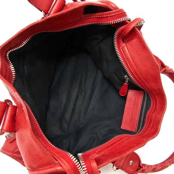 Authentic Balenciaga handbag Red luxury fashion accessory