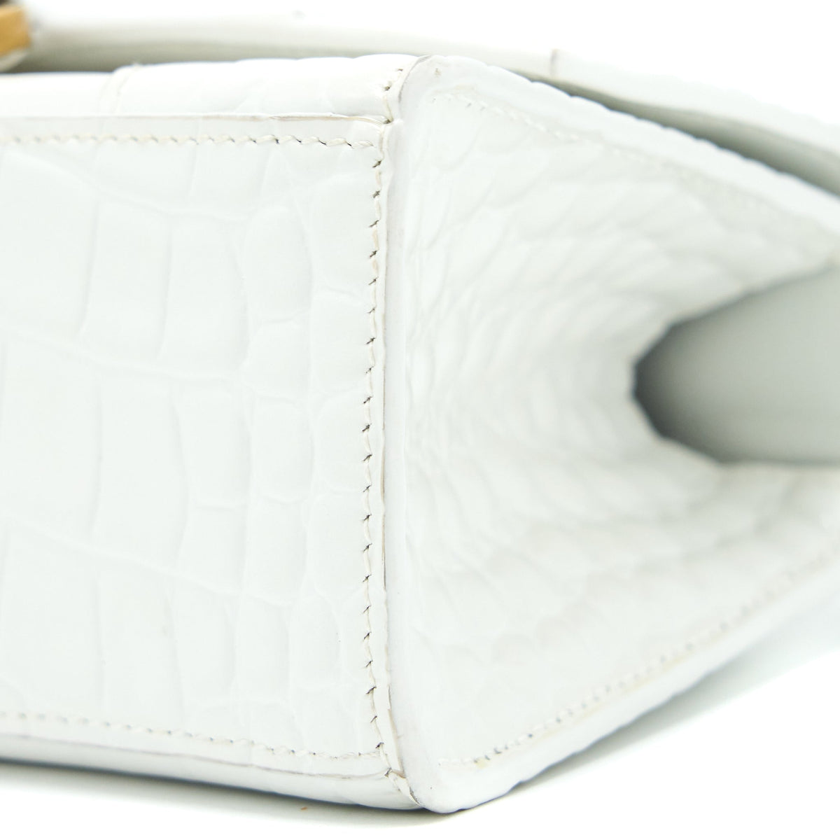 Balenciaga authentic luxury handbag White calf craftsmanship