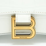 Side view of Balenciaga handbag White premium designer bag