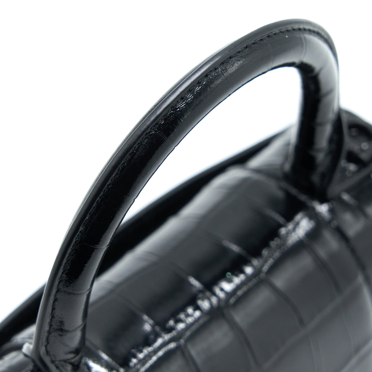Balenciaga designer handbag leather closeup detail