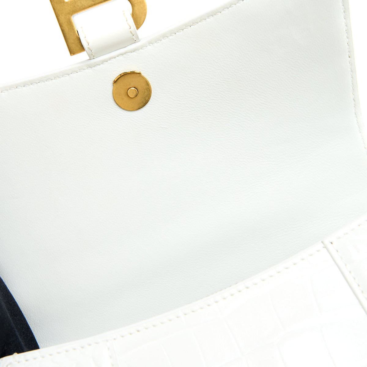 Balenciaga authentic luxury handbag White calf craftsmanship