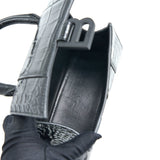 Side view of Balenciaga handbag Black premium designer bag